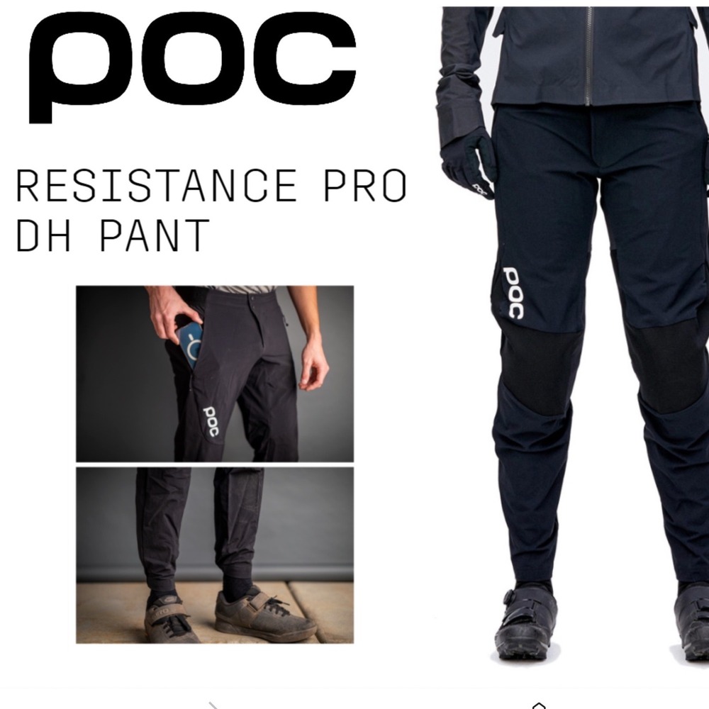POC Resistance Pro DH Pant Mens Black Mountain Bike MTB Downhill Racing Pants